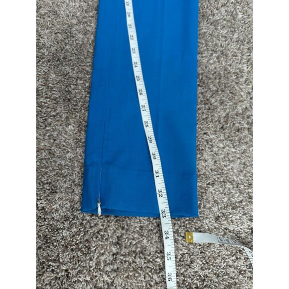 Diane Von Furstenberg Blue Gian Wool Blend Slim Skinny Trouser Pant Zip Ankles 6 - Picture 11 of 14